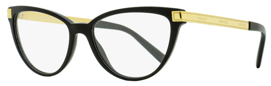 Versace Cat Eye Eyeglasses VE3271 GB1 Black/Gold 54mm