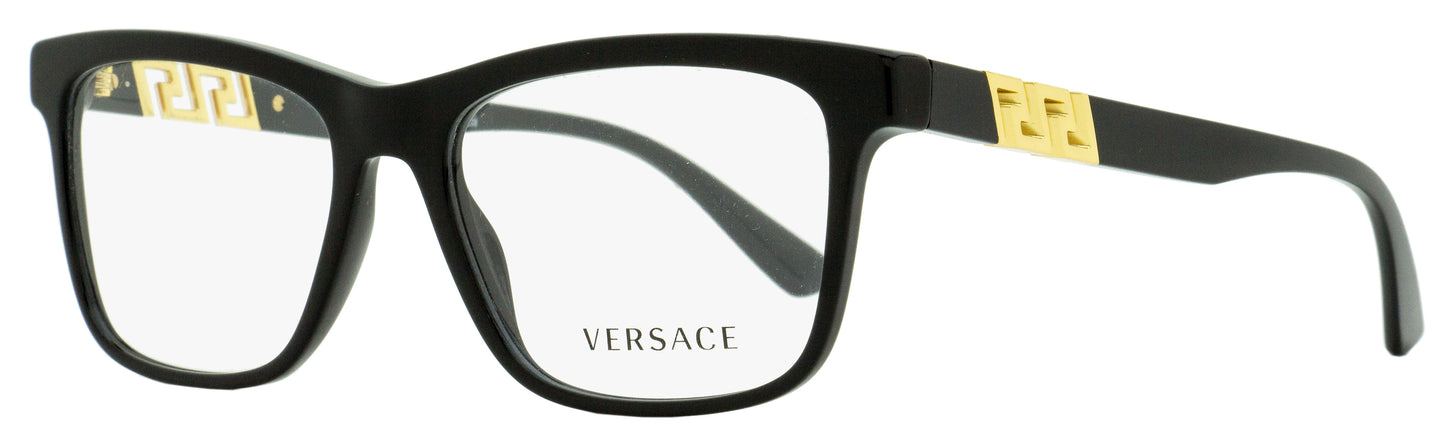 Versace Rectangular Eyeglasses VE3319 GB1 Black/Gold 55mm