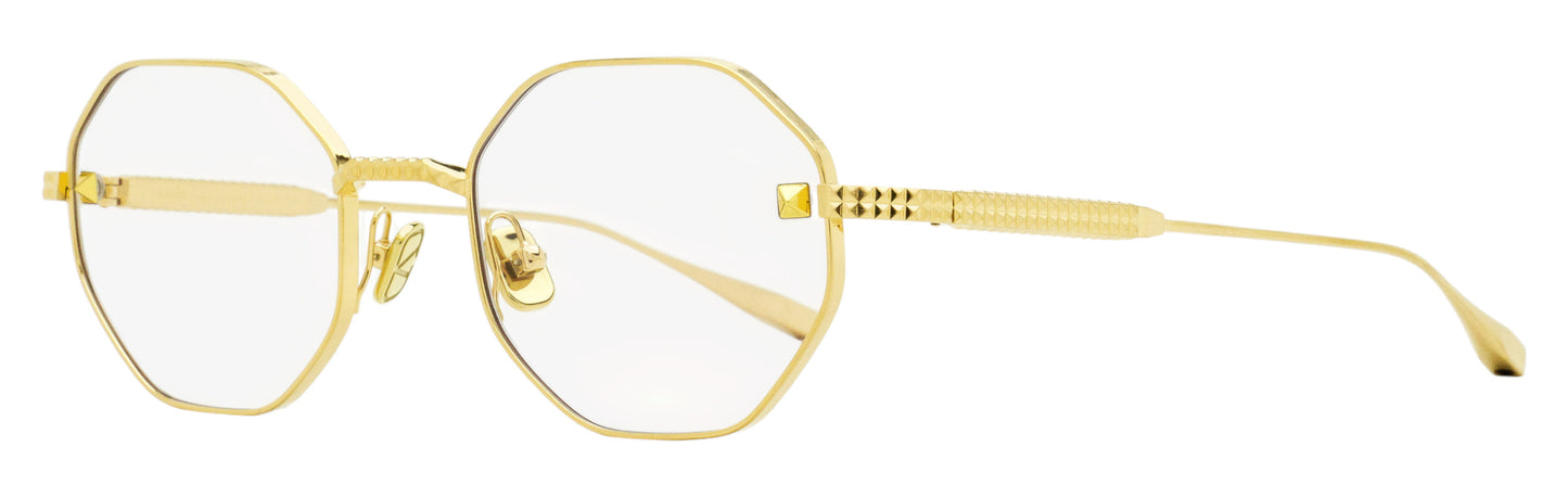 Valentino Titanium V-Stud Eyeglasses VLX-122 C Gold 52mm