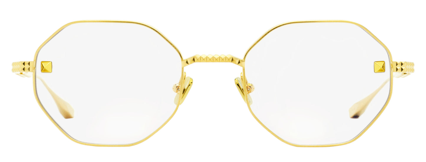 Valentino Titanium V-Stud Eyeglasses VLX-122 C Gold 52mm