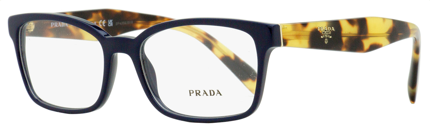 Prada Rectangular Eyeglasses VPR 18T VIB-1O1 Blue/Tortoise 53mm