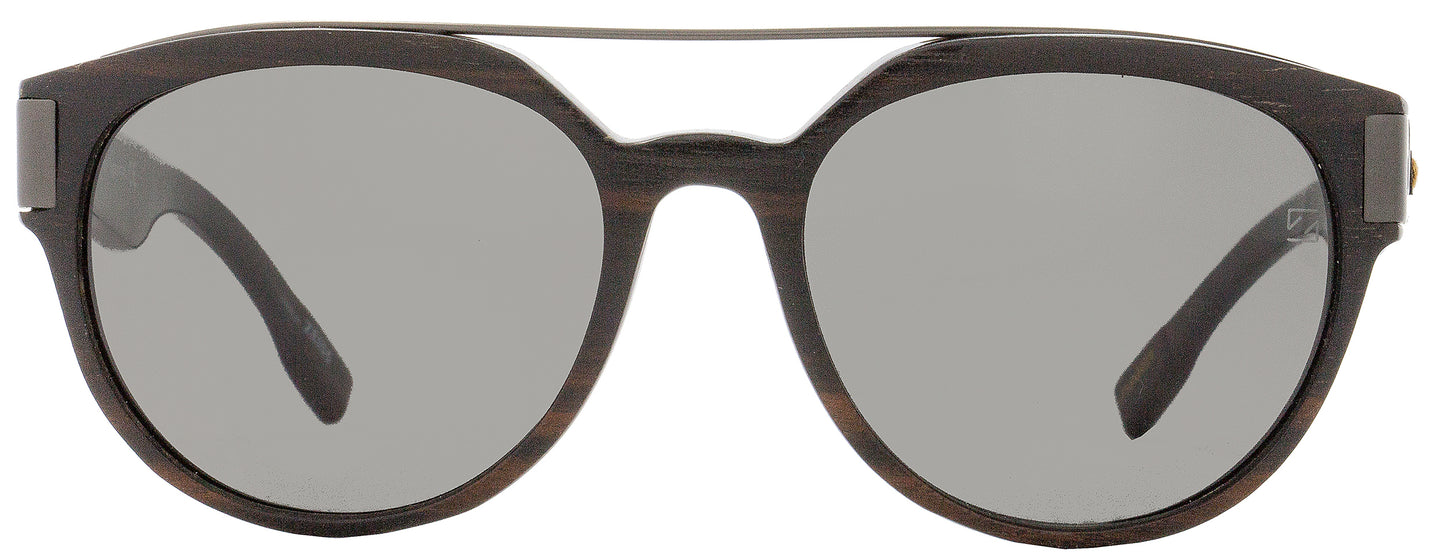 Ermengildo Zegna Couture Oval Sunglasses ZC0004 05A Ebony/Horn/Ruthenium 0004