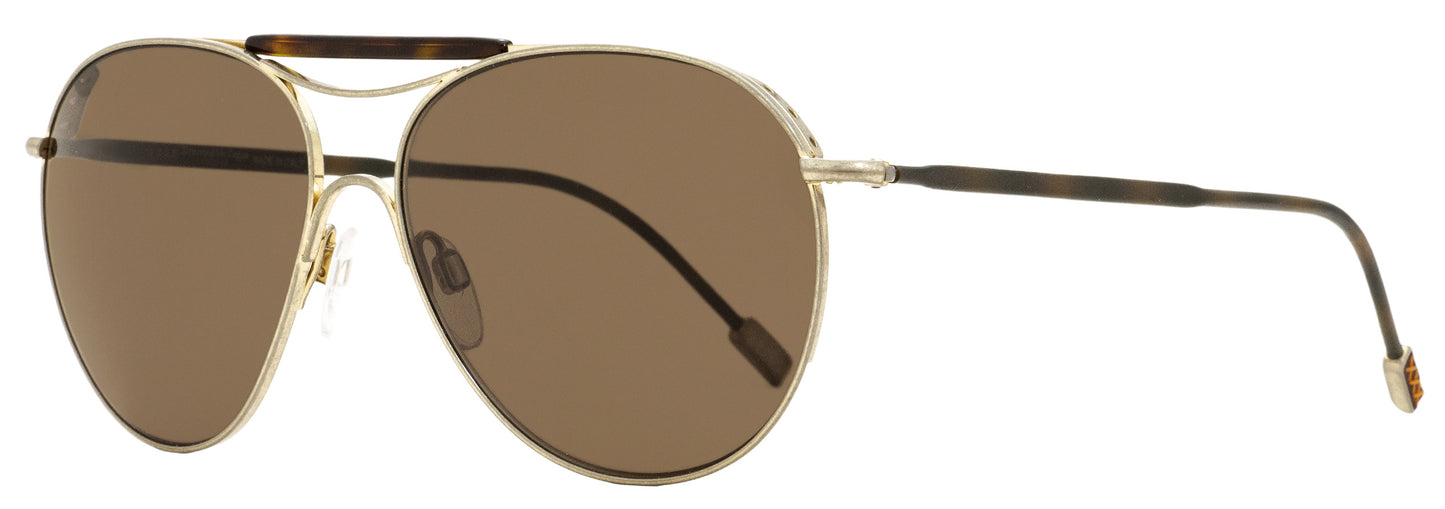 Zegna Couture Sunglasses ZC0021 29J Antique Gold/Havana 57mm 21