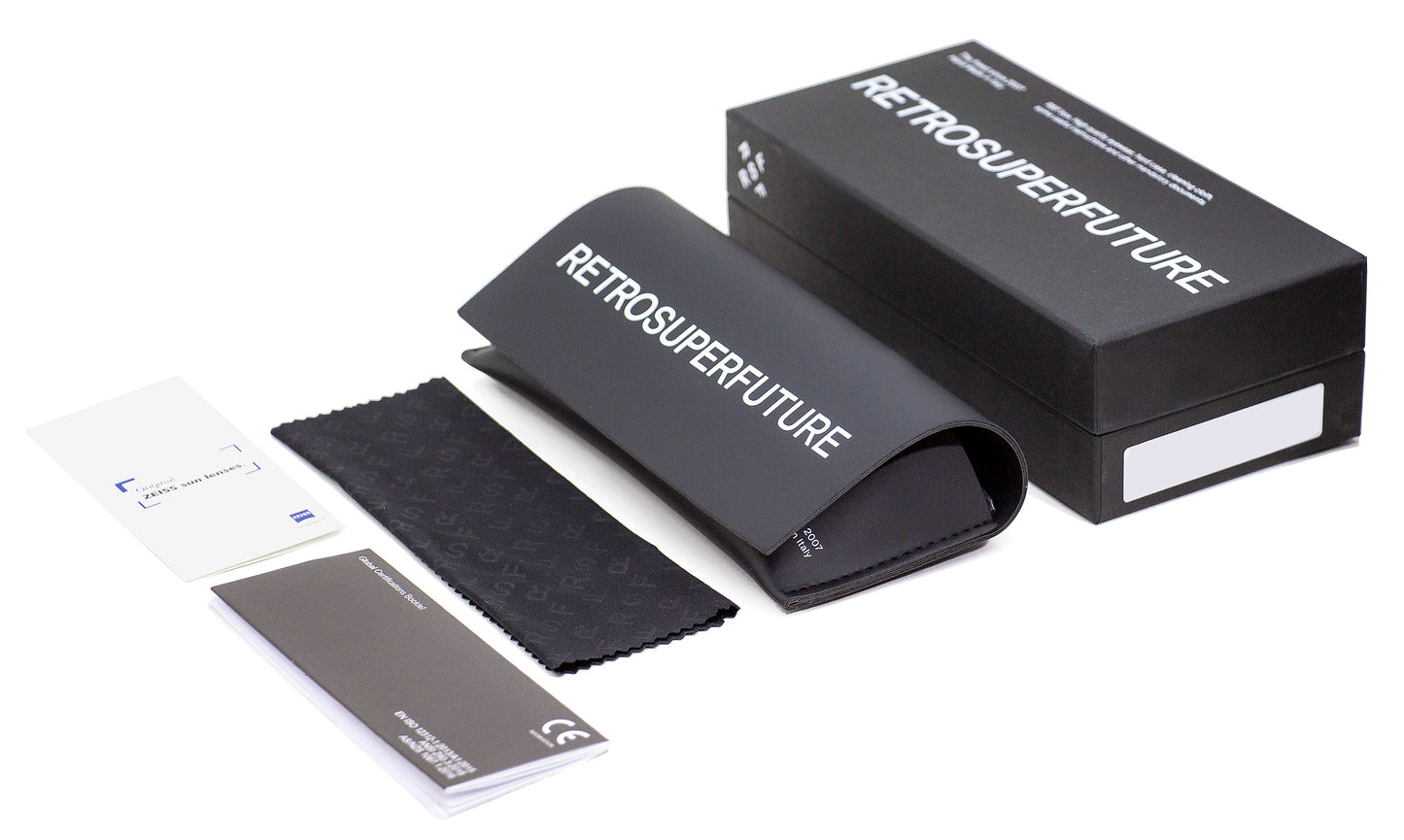 Retrosuperfuture Rectangular Sunglasses Fantasma QX3 Havana Maculata 54mm